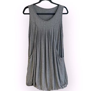 2for$35 Max Studio Grey Stretch Sleeveless Tunic Top Size Large